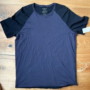 Vince Men’s Raglan Tee Double Layer T Shirt, Size Medium. NWT